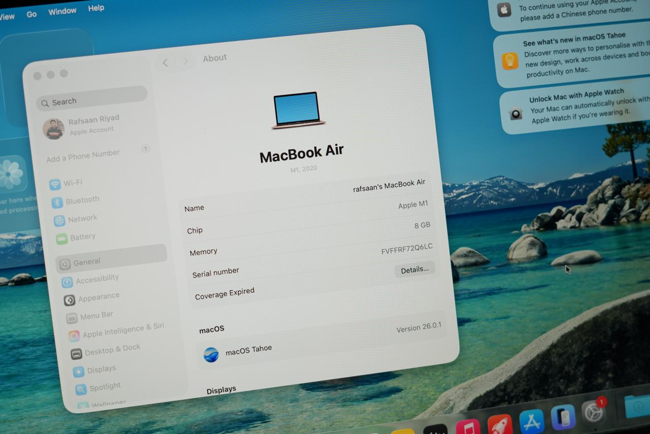 Macbook Air 13.3” M1 Chip BH 90 % - Image 2