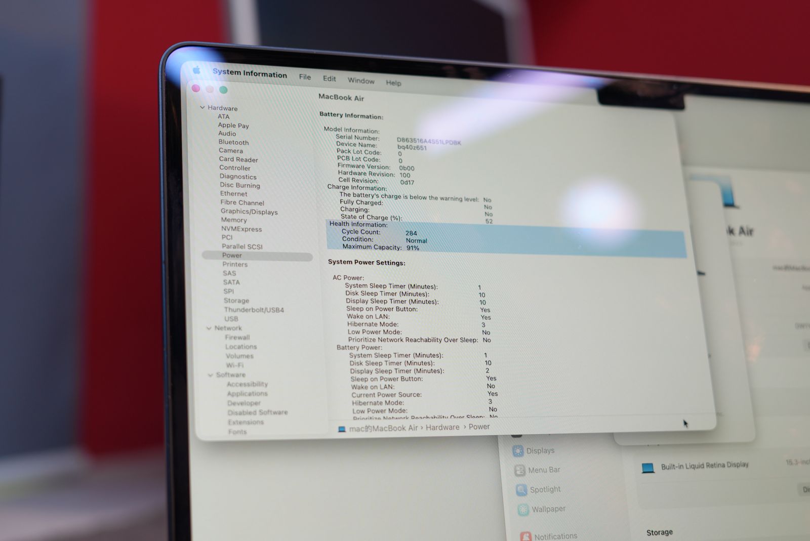 Macbook Air 15” M2 Chip BH 91% - Image 5