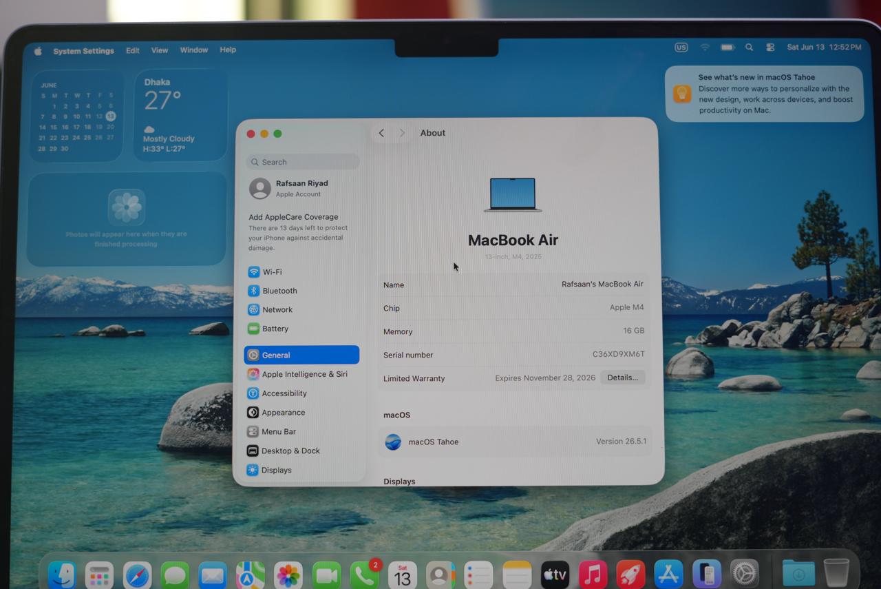 Macbook Air 13” M4 Chip BH 100% - Image 5