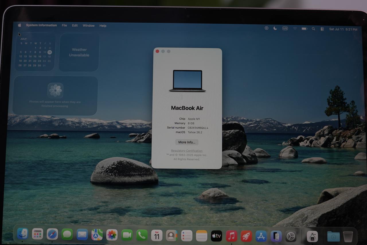 Macbook Air 13” M1 Chip BH 79% - Image 3