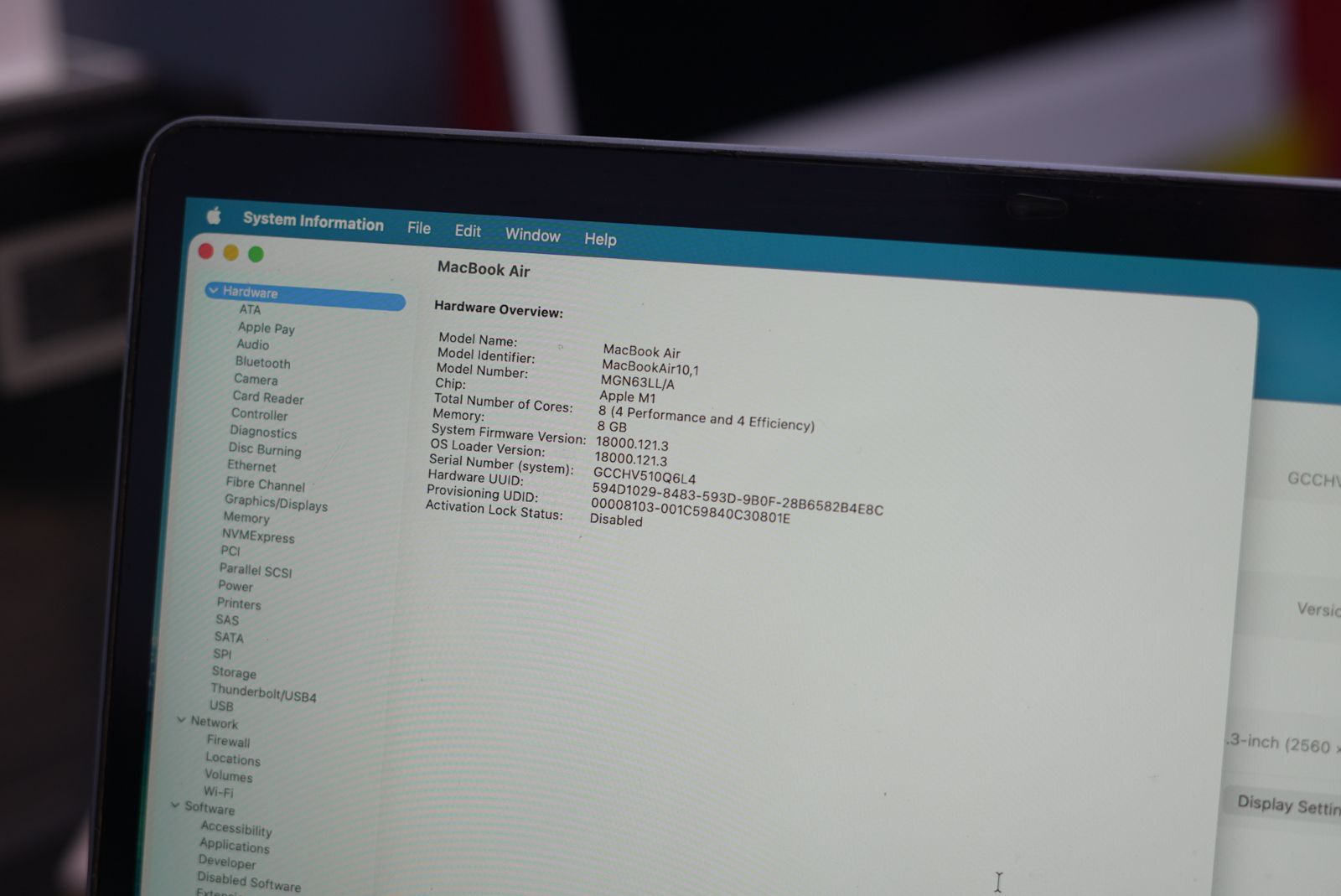 Macbook M1 Air (USA) BH 84% - Image 5
