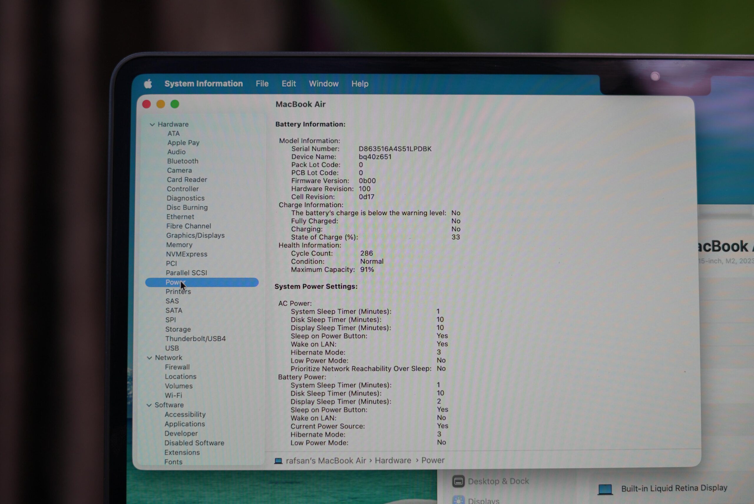 Macbook M2 Air (USA) BH 91% - Image 4