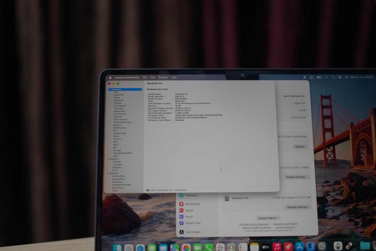 Macbook M4 Air (16/256) BH 100% - Image 5
