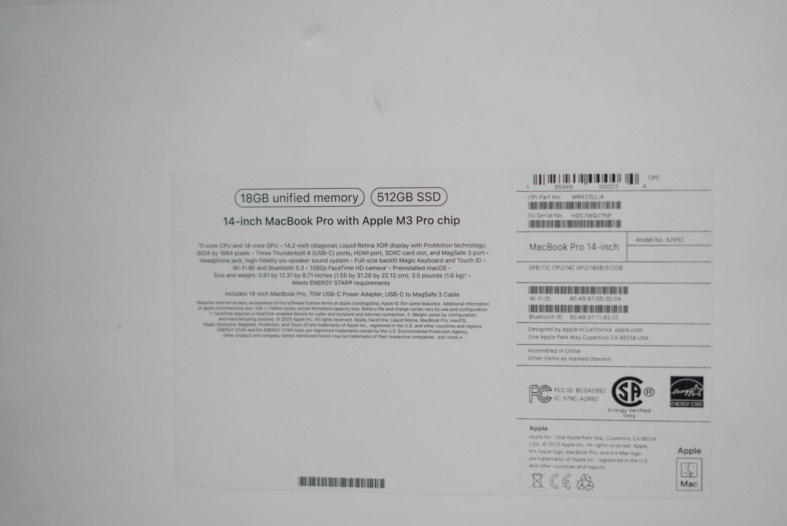 Macbook M3 Pro (18/512) BH 100% - Image 2